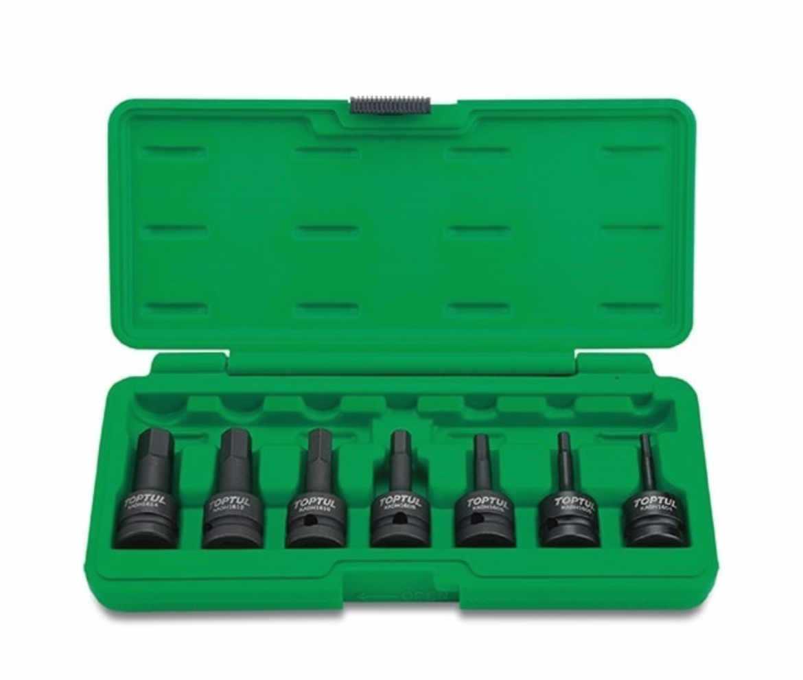 ست بکس آلنی شش گوش تاپ تول فشار قوی 7 پارچه 1/2 اینچ مدل GDAI0702